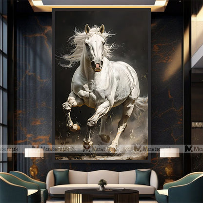 Majestic White Horse Framaéstro