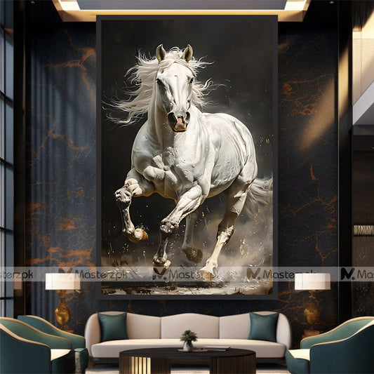 Majestic White Horse Framaéstro
